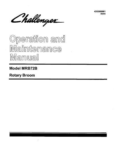 AGCO MRB72B Rotary Broom Operator Manual 4263888M1 English