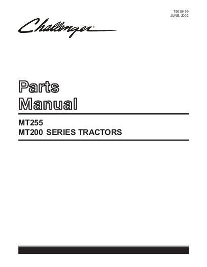 AGCO MT255 Compact Tractor Parts Book 79019499 English