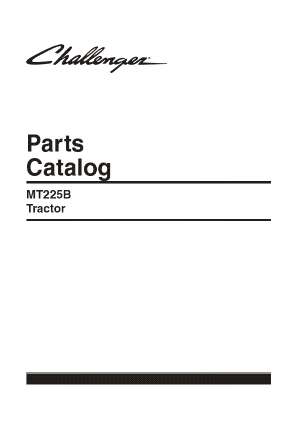 AGCO MT255B Compact Tractor Parts Book 79023461D English