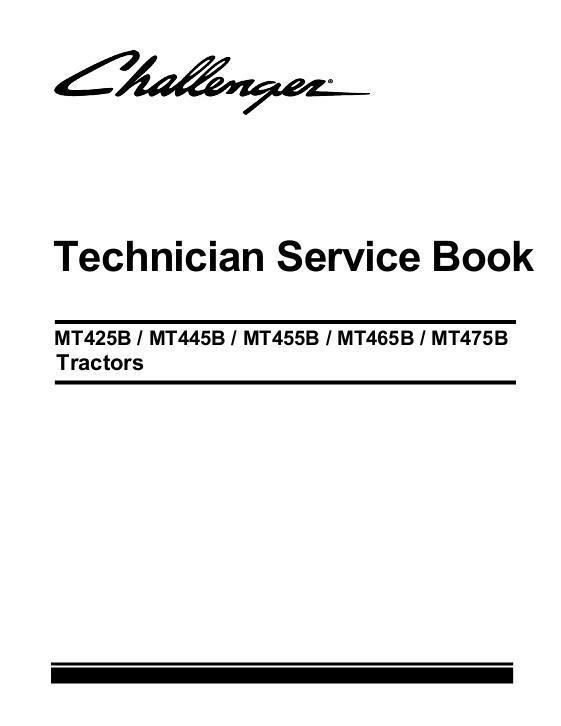 AGCO MT400B Series Tractor (tier 3) Technician Service Book Service Manual 4346413M1 English