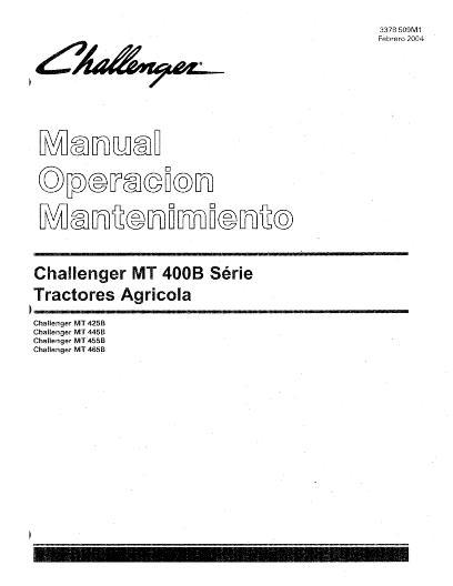 AGCO MT425B MT445B MT455B MT465B Tractor Operator Manual 3378509M1 Spanish