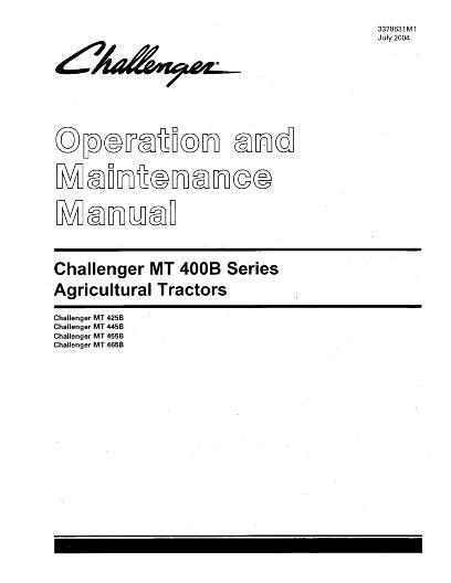 AGCO MT425B MT445B MT455B MT465B (speedshift, tier 2, Australia) Operator Manual 3378631M1 English