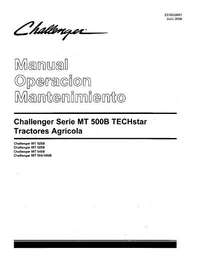 AGCO MT525B MT535B MT545B MT555 MT565B Tractor (TEChstar CVT) Operator Manual 3378538M1 Spanish