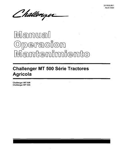 AGCO MT535 MT545 Tractor Operator Manual 3378353M1 Spanish