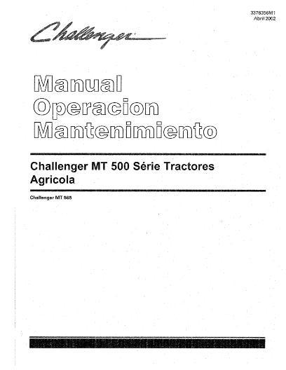 AGCO MT565 Tractor Operator Manual 3378356M1 Spanish