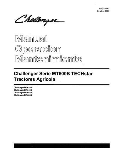 AGCO MT635B MT645B MT655B MT665 Tractor (TechStar CVT) Operator Manual 3378705M1 Spanish