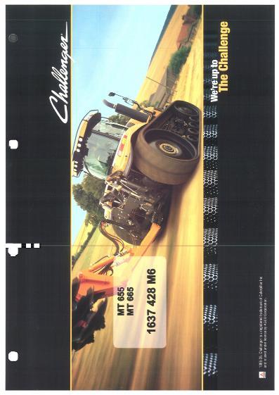 AGCO MT655 MT665 Tractor Parts Book 1637428M6 English