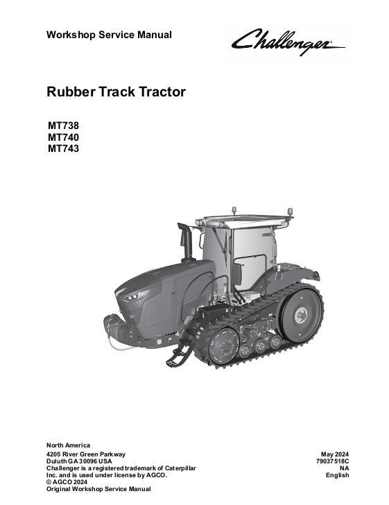 AGCO MT738 MT740 MT743 MY21 (packet) Service Manual 79037518C English