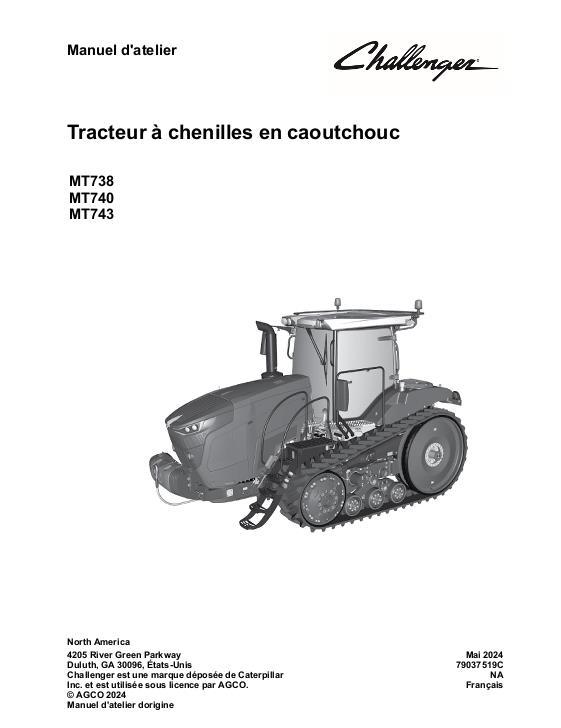 AGCO MT738 MT740 MT743 MY21 (packet) Service Manual 79037519C French