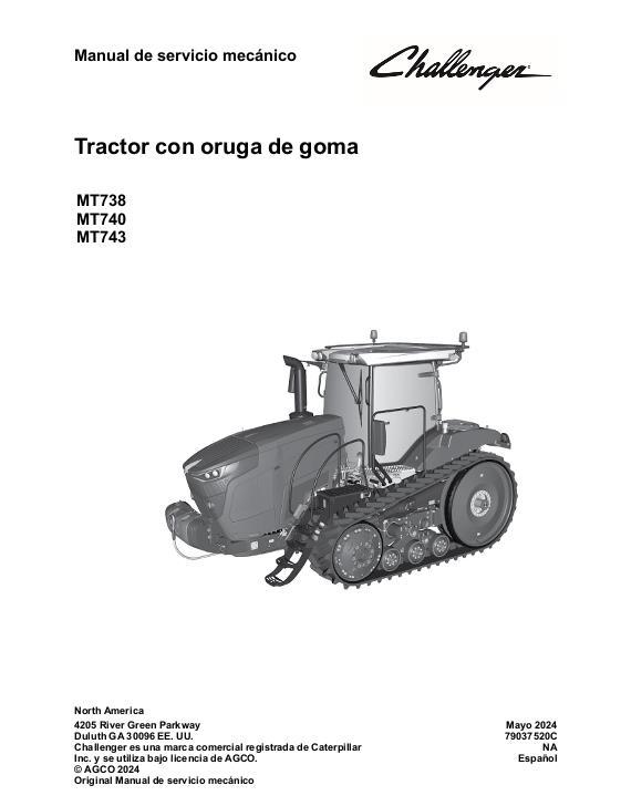 AGCO MT738 MT740 MT743 MY21 (packet) Service Manual 79037520C Spanish