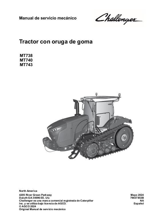 AGCO MT738 MT740 MT743 MY23- (packet) Service Manual 79037853B Spanish