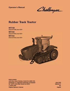 AGCO MT738 MT740 MT743 Tractor (tier 4, eff sn Jxxx1001, 2018) Operator Manual 589604D1F English
