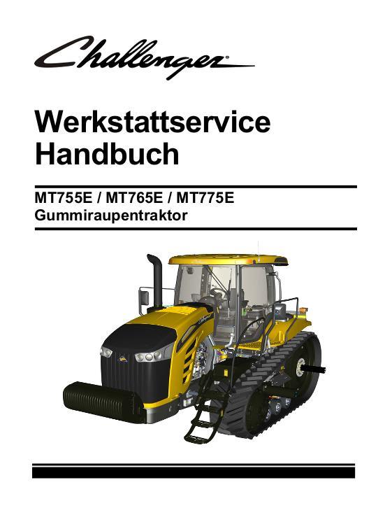 AGCO MT755E MT765E MT775E Tractor (packet) Service Manual 79036653A German
