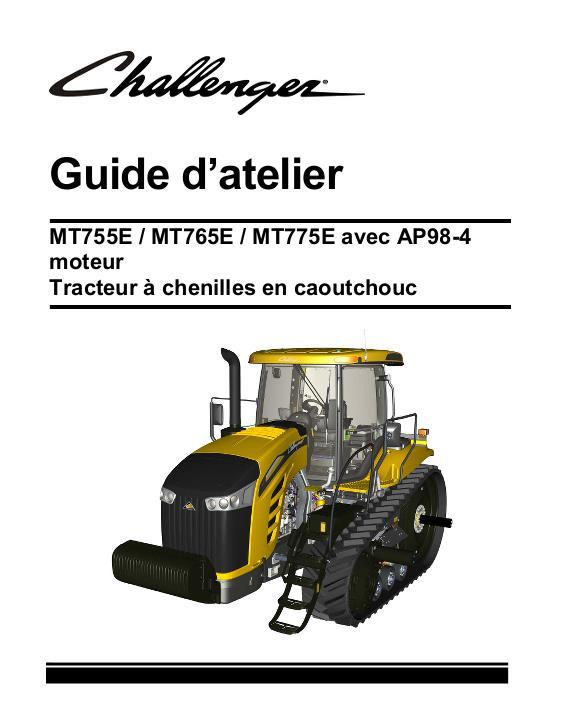 AGCO MT755E MT765E MT775E Tractor (packet) Service Manual 79036655A French