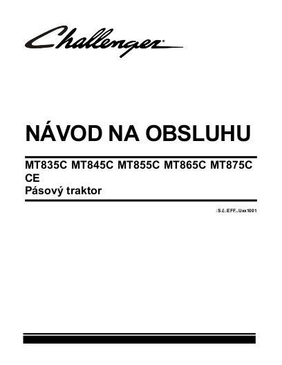AGCO MT835C MT845C MT855C MT865C MT875C Tractor (2009, CE) Operator Manual 79033483A Slovakian