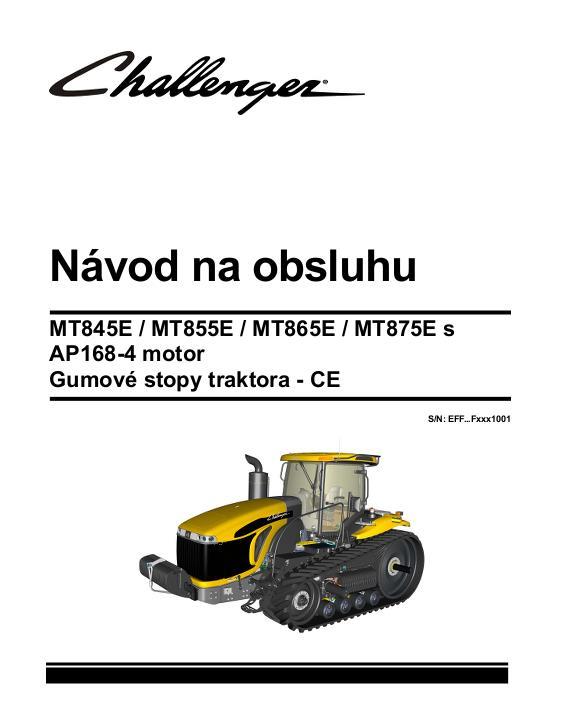 AGCO MT845E MT855E MT865E MT875E RUBBER TRACK TRACTOR OM CE SK Operator Manual 556260D1A Slovakian