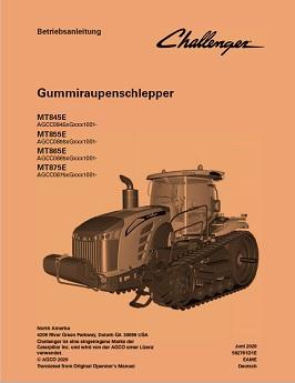 AGCO MT845E MT855E MT865E MT875E Tractor (CE, tier 4) Operator Manual 582761D1E German