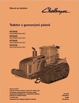 AGCO MT845E MT855E MT865E MT875E Tractor (CE, tier 4) Operator Manual 582768D1E Slovakian