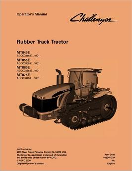 AGCO MT845E MT855E MT865E MT875E (non CE, tier 4, eff Exxx1001) Operator Manual 556245D1D English