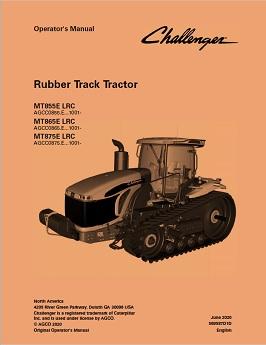 AGCO MT855E MT865E MT875E Tractor (not tier 4, eff Exxx1001) Operator Manual 569587D1D English