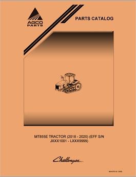 AGCO MT855E Tractor (eff sn Jxxx1001, 2018) Parts Book 652437D English
