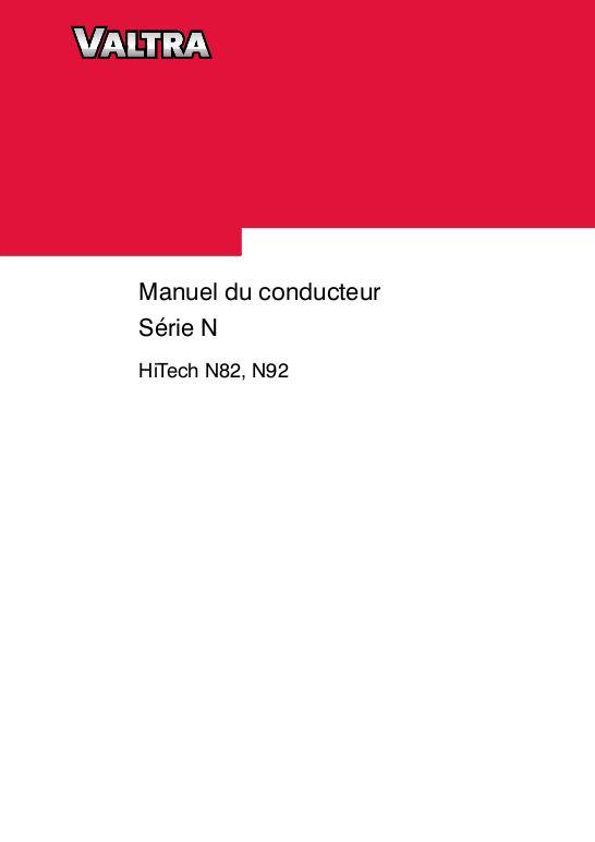 AGCO N82 N92 Tracteur (HiTech Serie N) Operator Manual V39841314 French