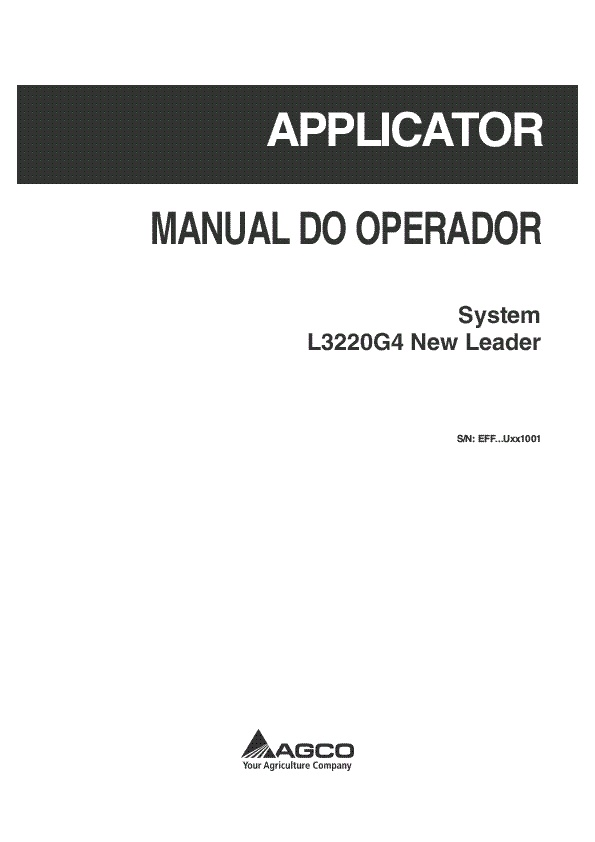 AGCO NL L3220G4 New Leader (system, 2005) Operator Manual AG334776A Spanish