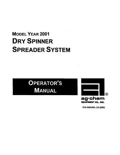 AGCO NL Spinner Spreader TerraGator (system, 2000) Operator Manual AG546545 English