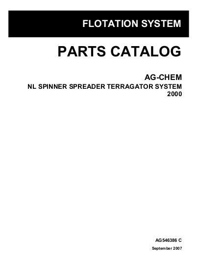 AGCO NL Spinner Spreader TerraGator (system, 2000) Parts Book AG546386C English