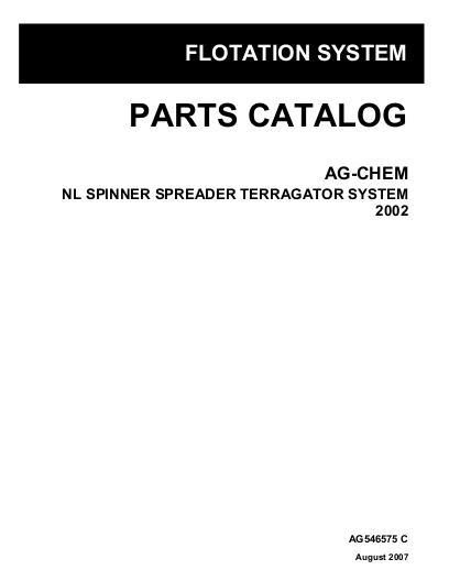 AGCO NL Spinner Spreader TerraGator (system, 2002) Parts Book AG546575C English