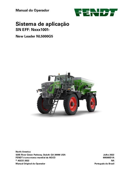AGCO NL5000G5 Spinner (system, eff Nxxx1001, 2022) Operator Manual 609365D1A Portuguese