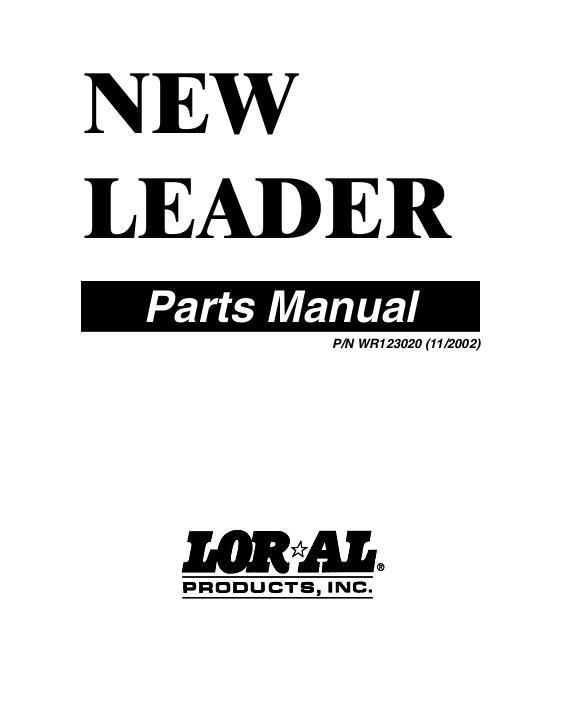 AGCO New Leader (dry spreader system) Parts Book WR123020A English