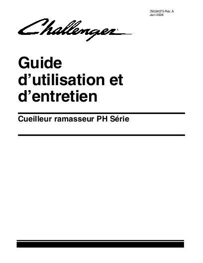 AGCO PH Series Pickup Header (2006) Operator Manual 79024075A Spanish