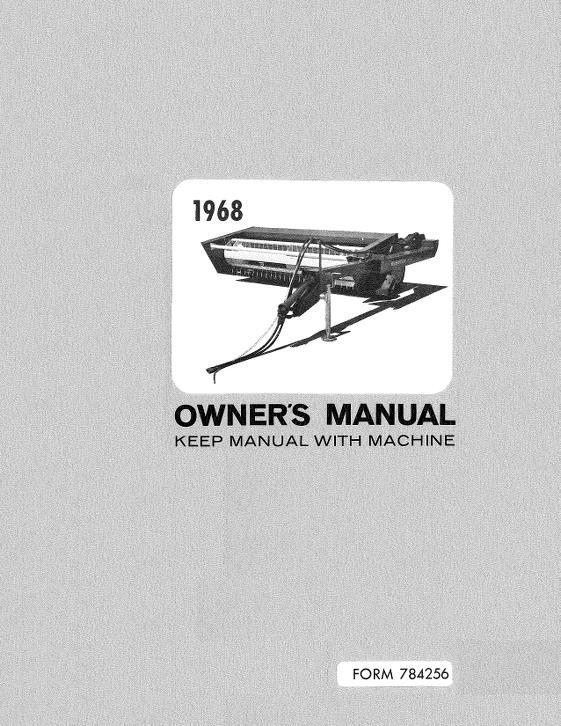AGCO PT10 Mower Conditioner (pull-type, 1967-68) Operator Manual 784256 English
