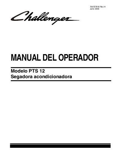 AGCO PTS12 Mower Conditioner Operator Manual 700727019H Spanish