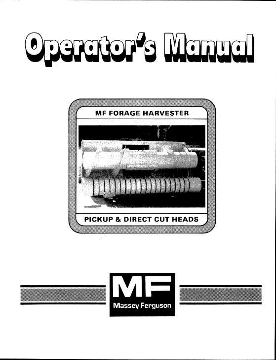 AGCO Pickup & Direct Cut Head (for 680 684 688) Operator Manual 1449112M1 English
