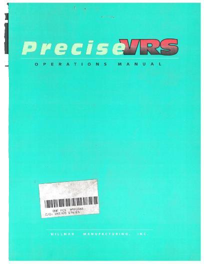 AGCO Precise VRS (truck spreader, 1996) Operator Manual WRP0383 English