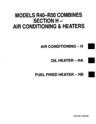 AGCO R40 R50 Combine (air conditioning) (section) Service Manual 79004684 English