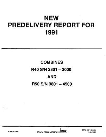 AGCO R40 (sn 2801-3000) R50 (sn 3801-4500) Combine Operator Manual 71361670 English