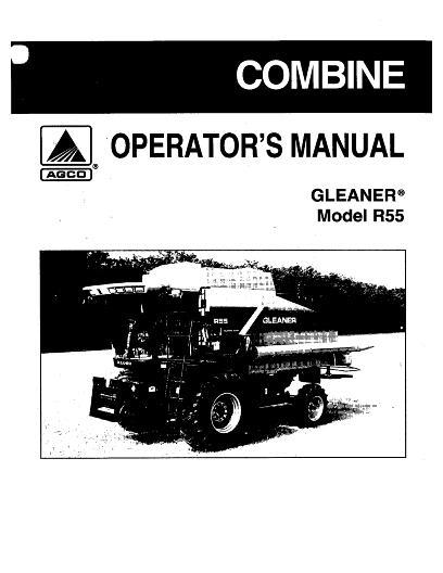 AGCO R55 Combine (eff sn HPxx101, 2005) Operator Manual 71406405 English