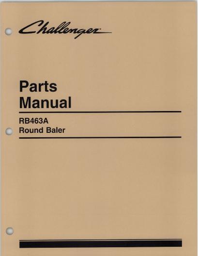 AGCO RB463A Round Baler Parts Book 700732211B English