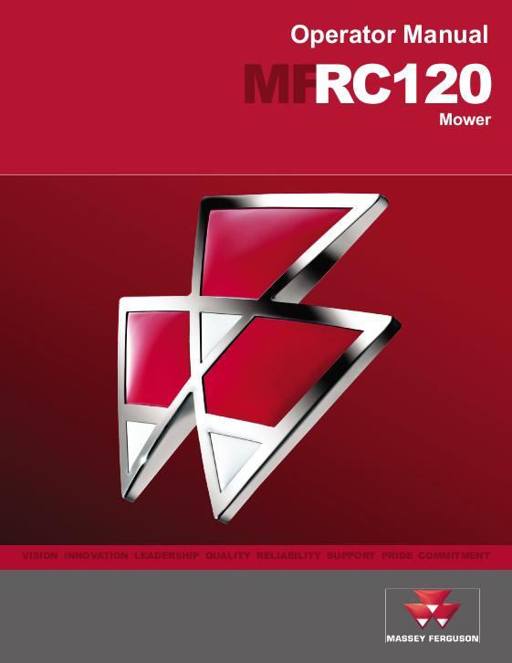 AGCO RC120 Rotary Mower Operator Manual 4283418M1 English