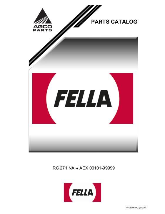 AGCO RC271 Mower Parts Book FF10000NAA English