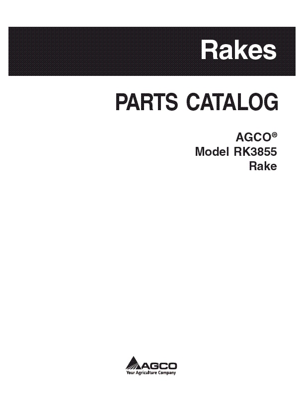 AGCO RK3855 Rake EN Parts Book 79033493A English