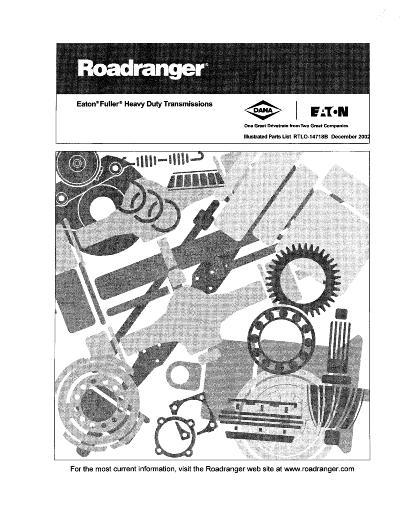 AGCO Roadranger Easton Fuller (transmission) Parts Book AG054927 English