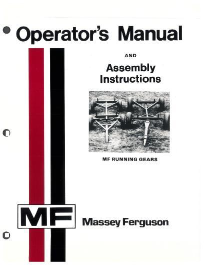 AGCO Running Gear Operator Manual 690944M5 English