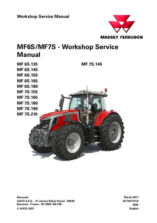 AGCO S6 Series and S7 Series Tractor (packet) Service Manual ACT007741A English