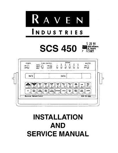 AGCO SCS Raven (monitor) Service Manual AG723689 English