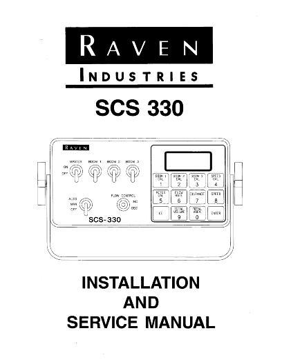 AGCO SCS330 Raven (monitor) Service Manual AG055920 English