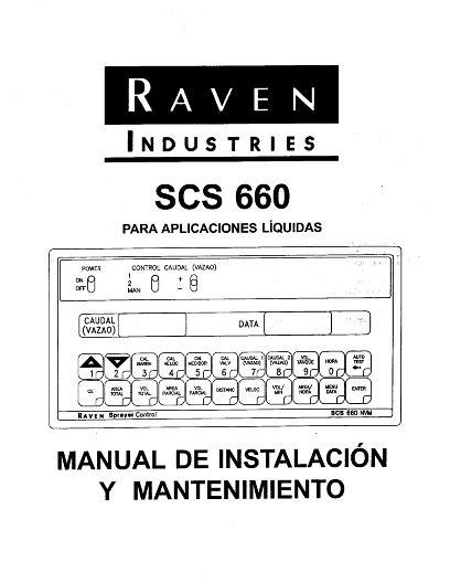 AGCO SCS660 Raven Monitor Operator Manual AG521500 Spanish